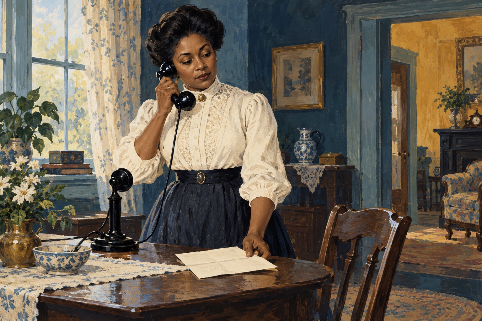 Interpretive illustration for Madam and the Phone Bill