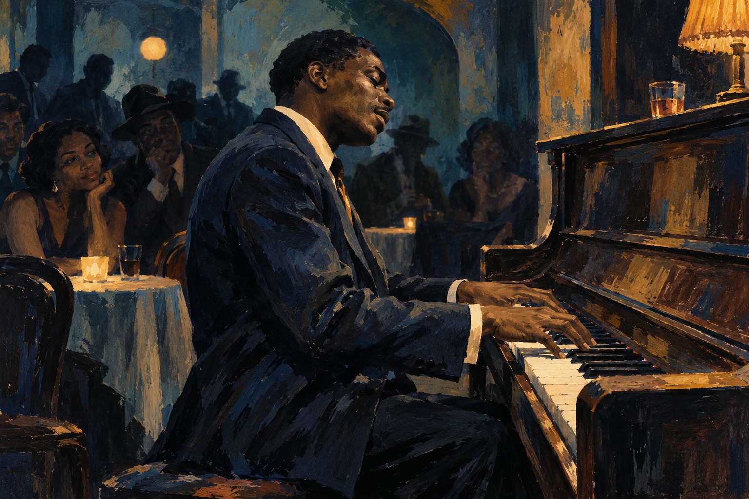 Interpretive illustration for The Weary Blues